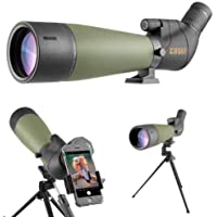 Gosky 20-60x80 Telescopio Terrestre con trípode y adaptador para teléfono inteligente - El alcance impermeable más nuevo…